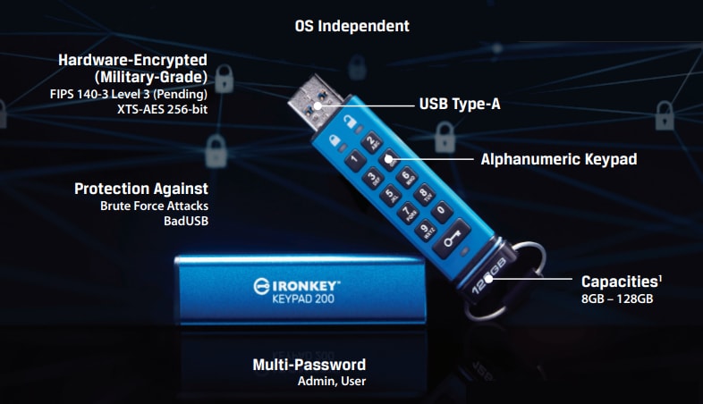 Kingston IronKey™ External SSDs, Premium Drives, & Keypads